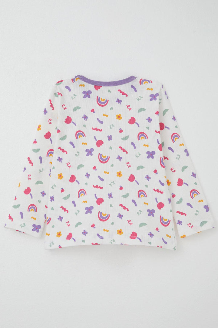 BRE Breeze Girl's Pyjama Set Spring Colors 1-3 Years, White - Long Beach