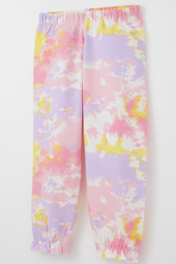 BRE Breeze Girl's Pyjama Set with Tie-Dye Pattern and Ruffles, 3-7 Years, Mixed Color - St. Thomas