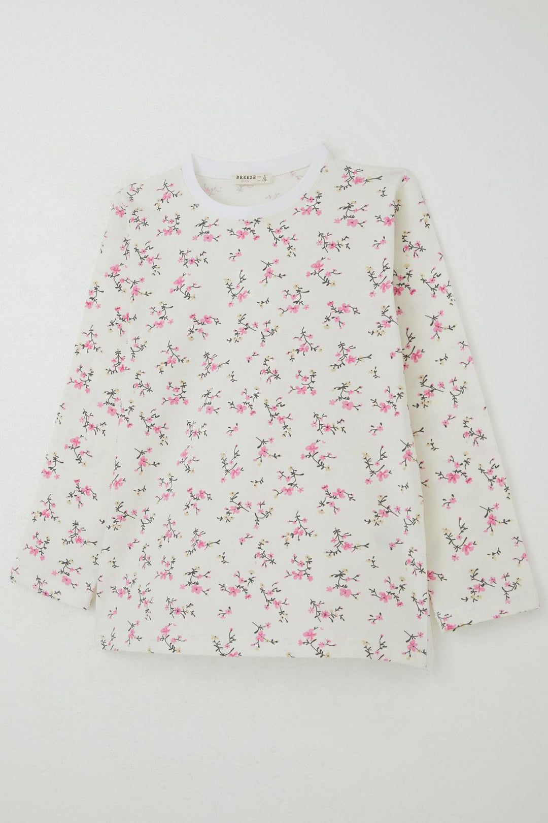 BRE Girl's Pyjama Set Flower Spring 4-8 Years, Ecru - Ferizaj