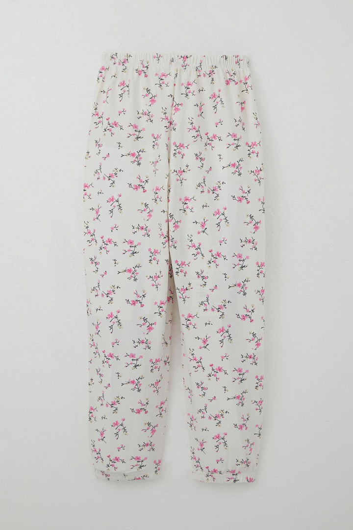 BRE Girl's Pyjama Set Flower Spring 4-8 Years, Ecru - Ferizaj