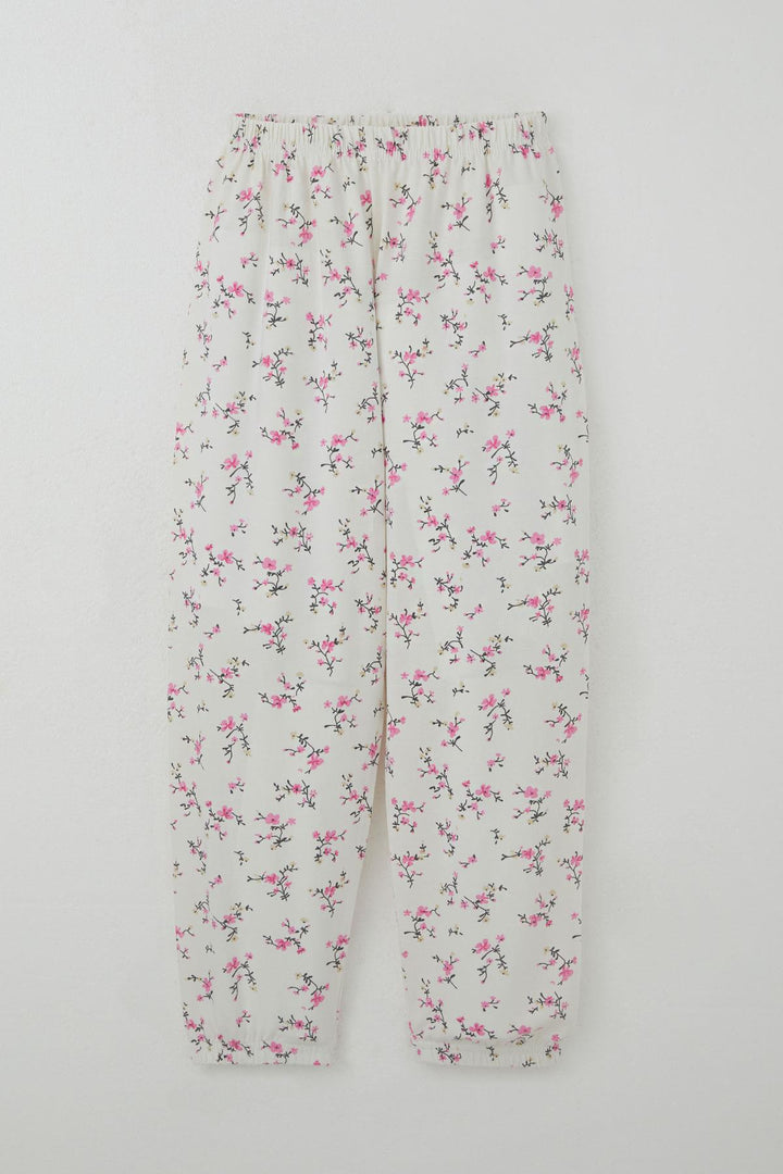 BRE Girl's Pyjama Set Flower Spring 4-8 Years, Ecru - Ferizaj