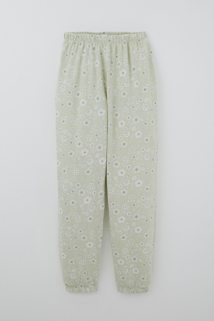 BRE Breeze Kız Çocuk Pijama Takımı Çiçek Desenli 92 Yaş, Su Yeşili - Ocosingo