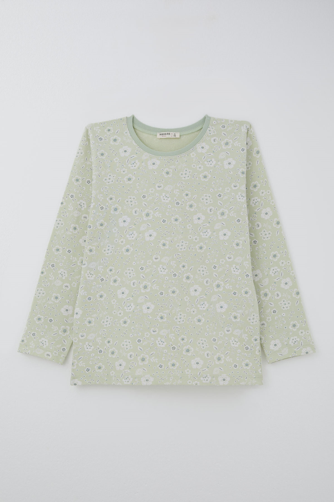 BRE Breeze Kız Çocuk Pijama Takımı Çiçek Desenli 92 Yaş, Su Yeşili - Ocosingo