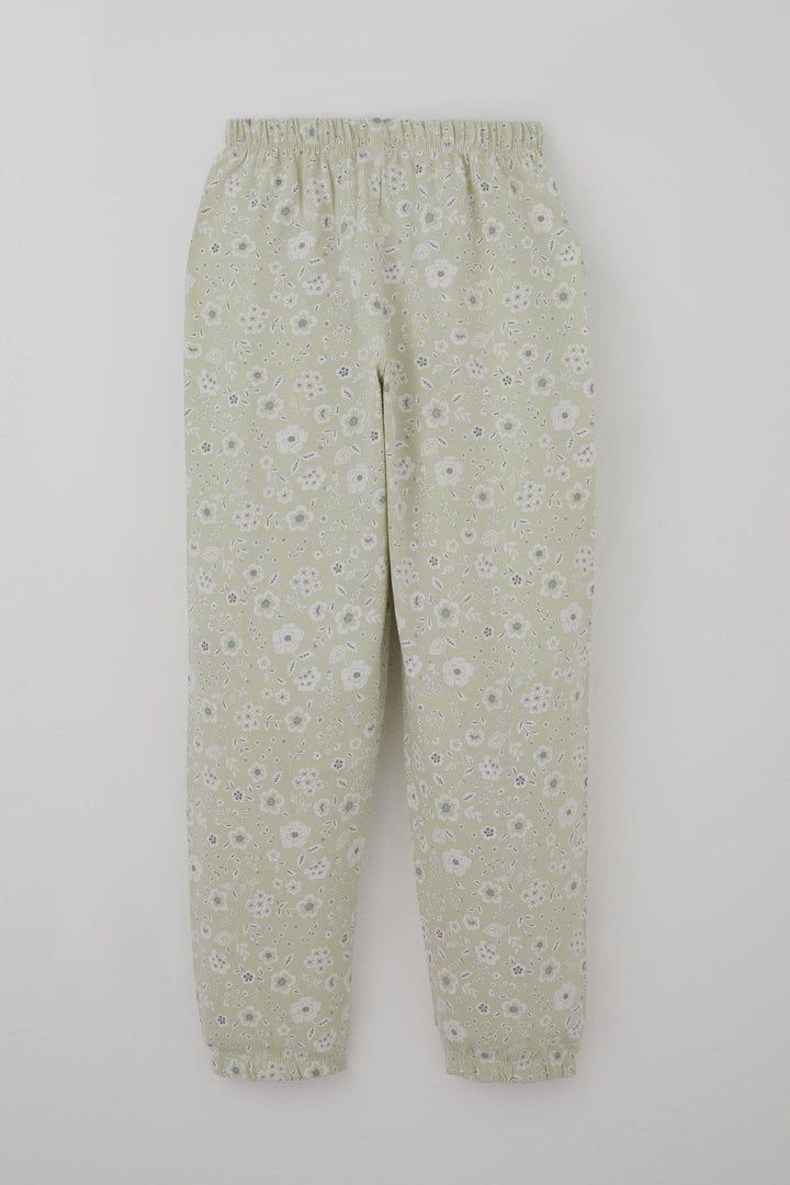 BRE Breeze Kız Çocuk Pijama Takımı Çiçek Desenli 4-8 Yaş, Su Yeşili - Oosterhout