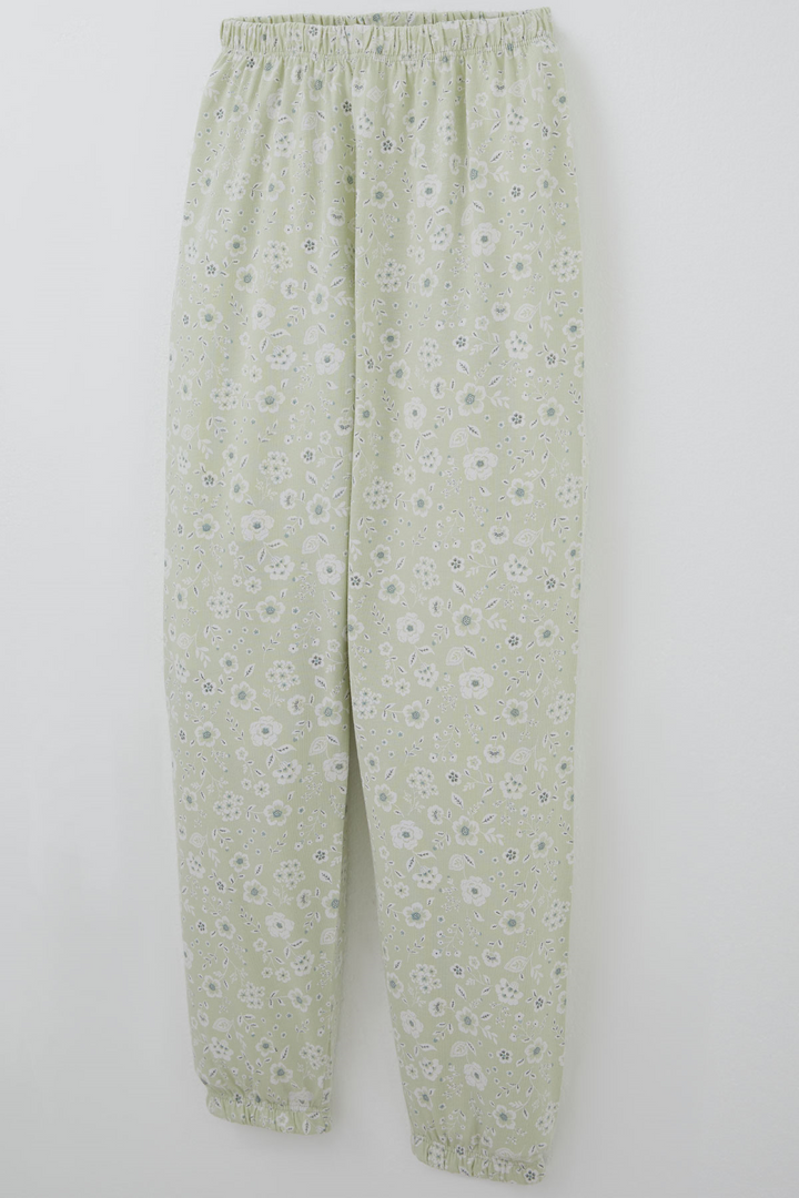 BRE Breeze Kız Çocuk Pijama Takımı Çiçek Desenli 92 Yaş, Su Yeşili - Ocosingo