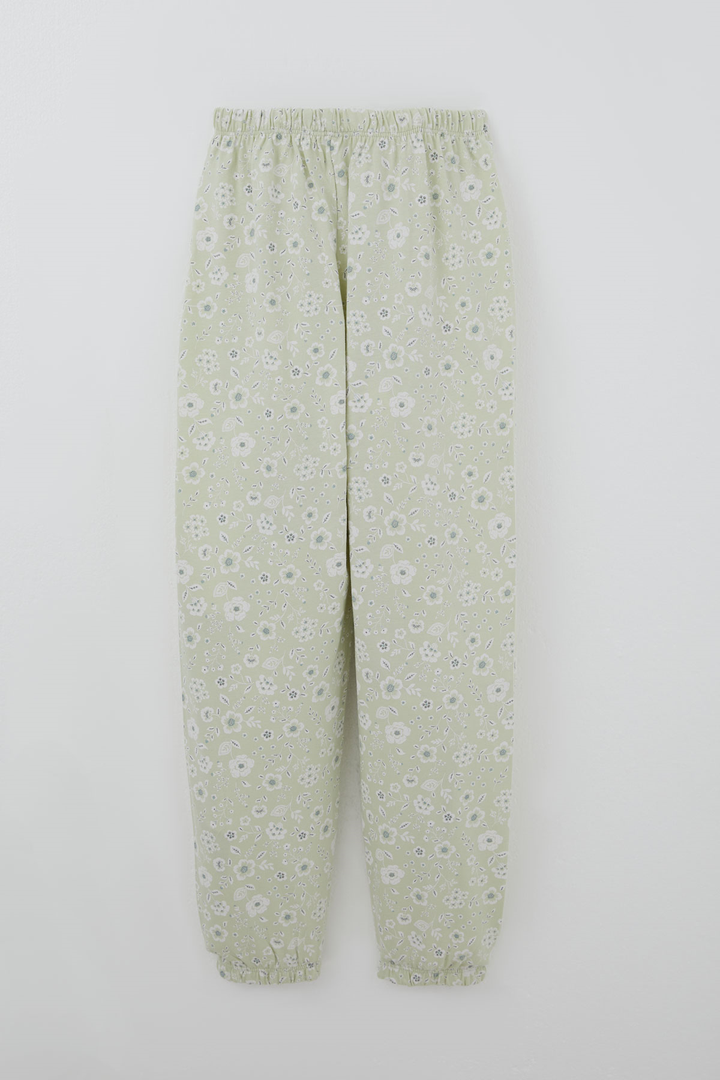 BRE Breeze Kız Çocuk Pijama Takımı Çiçek Desenli 92 Yaş, Su Yeşili - Ocosingo