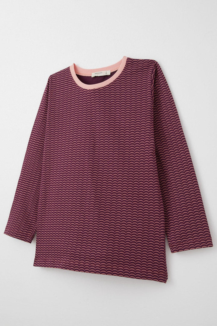 BRE Breeze Girl's Pajama Set Patterned 4-8 Years, Plum Color - Ciudad General Escobedo