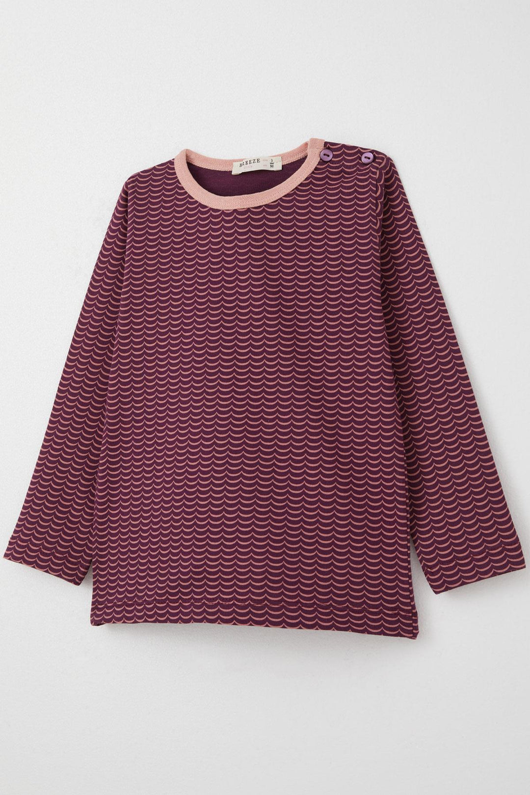 BRE Breeze Girl's Pyjama Set Patterned 1-3 Years, Plum Color - Hempstead