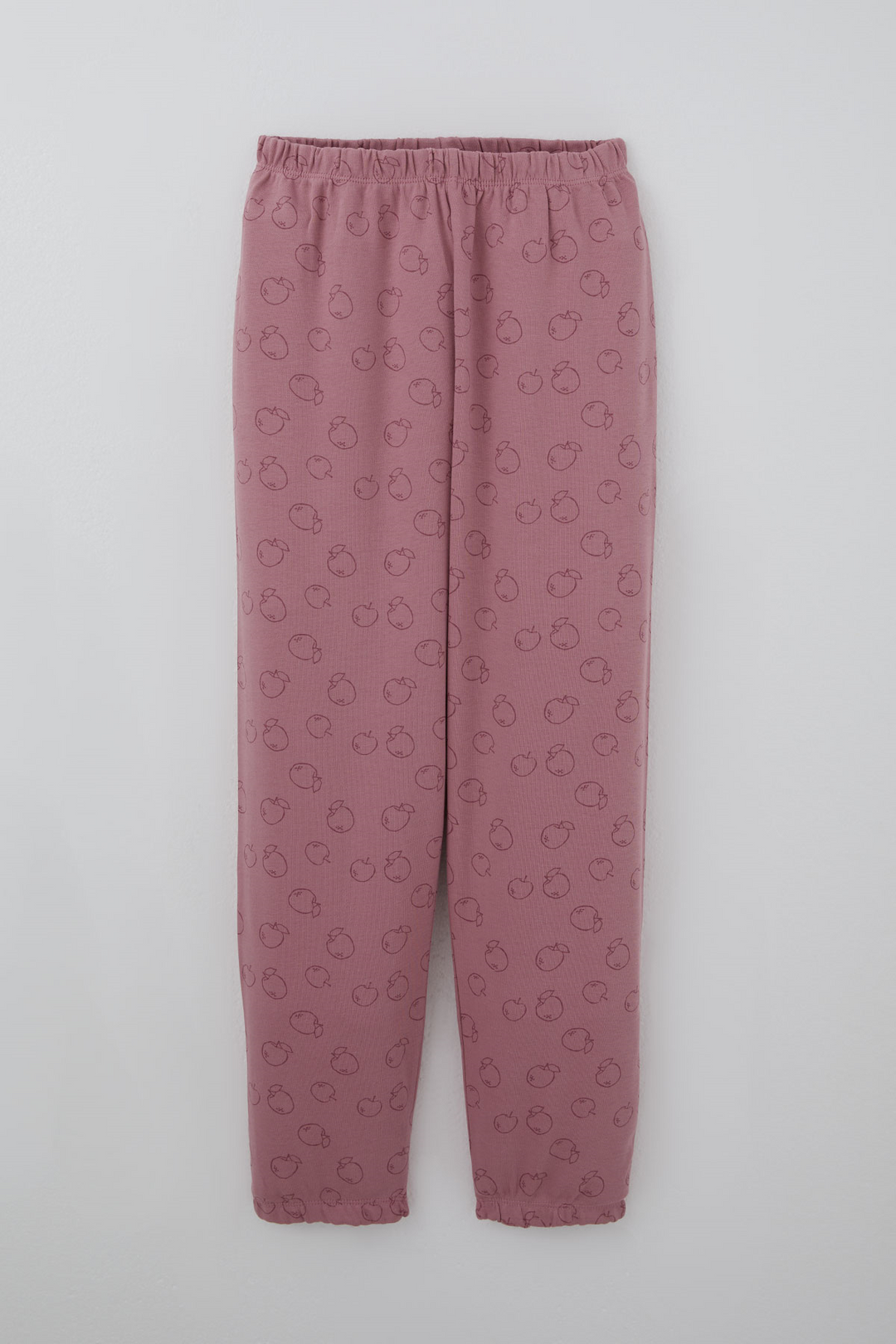 BRE Breeze Kız Çocuk Pijama Takımı Elma Desenli Beli Paçası Lastikli 92 Yaş, Gülkurusu - Roosendaal