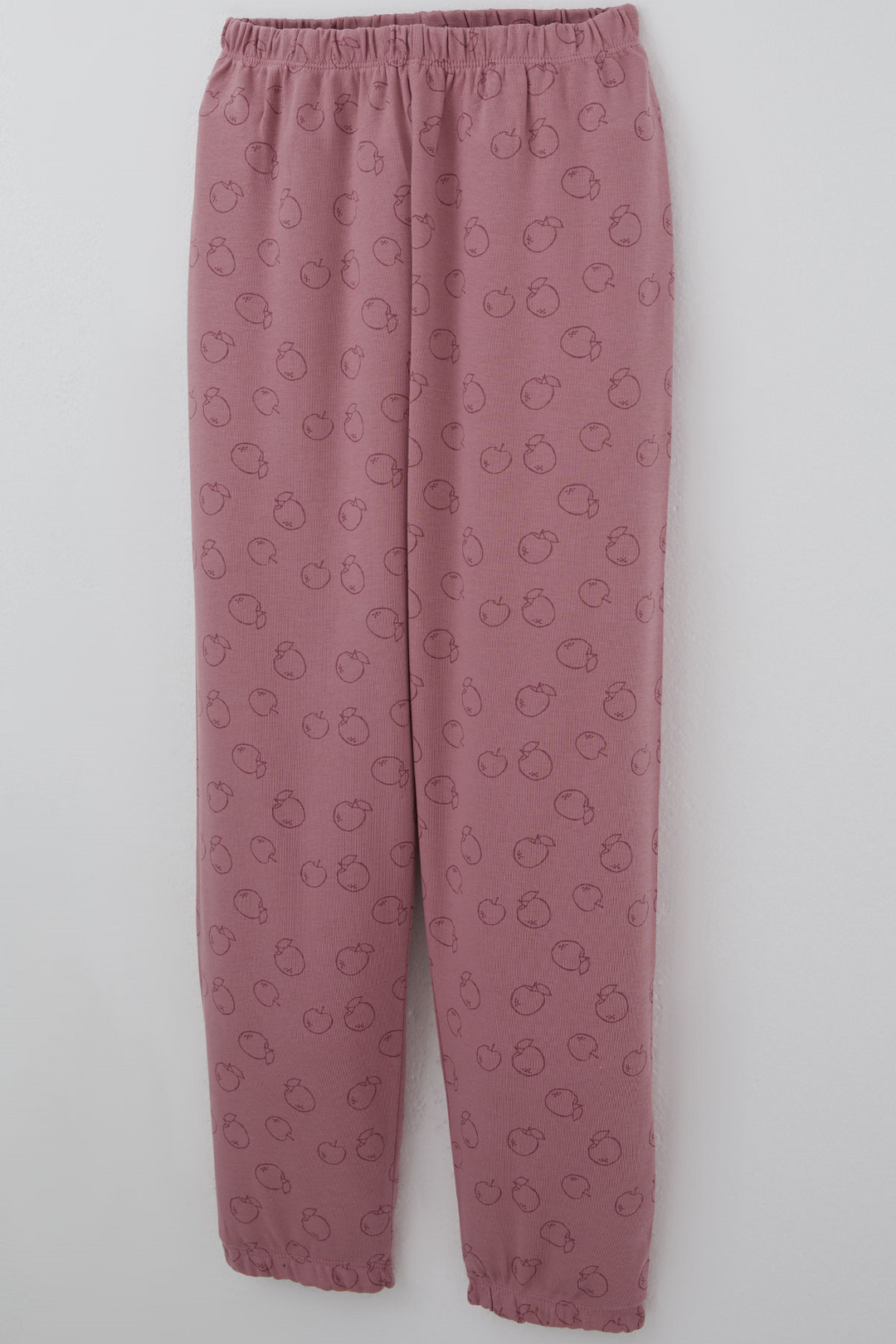 BRE Breeze Kız Çocuk Pijama Takımı Elma Desenli Beli Paçası Lastikli 92 Yaş, Gülkurusu - Roosendaal