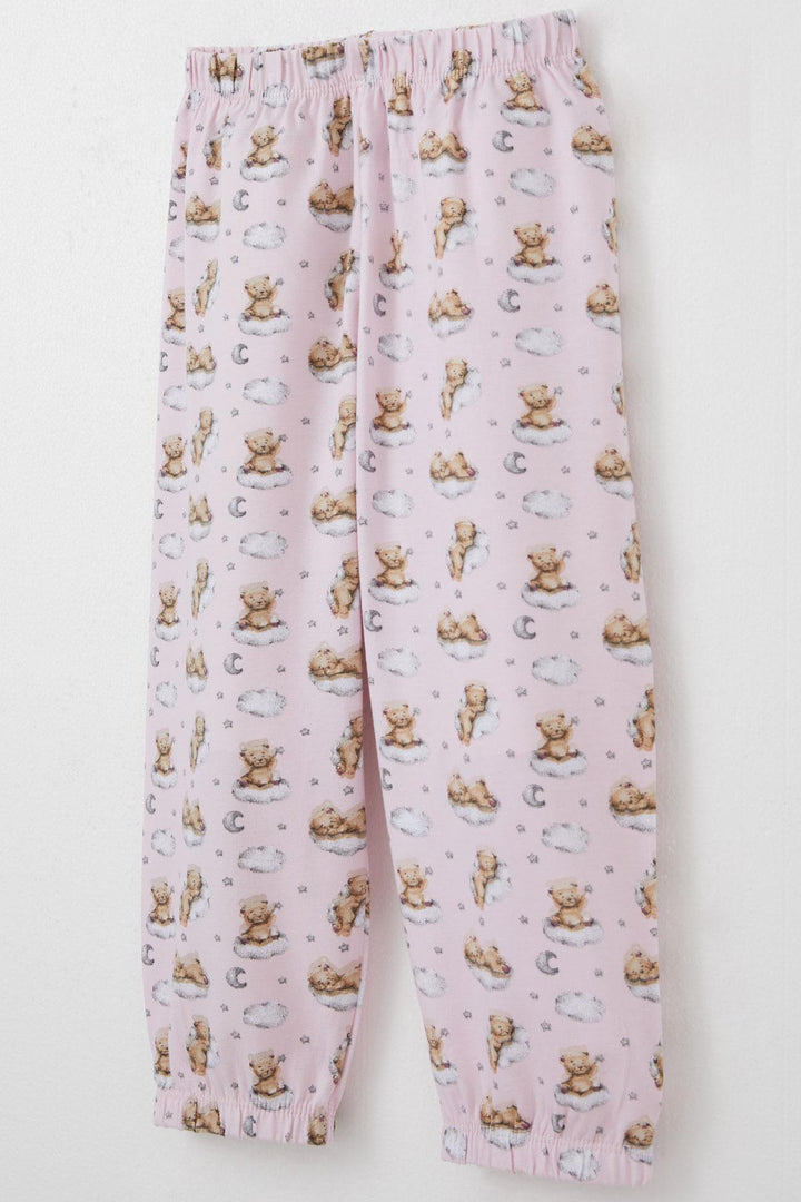 BRE Breeze Girl's Pajama Set Sky Themed Cute Bear Patterned 1-3 Years, Pink - Spokane Valley
