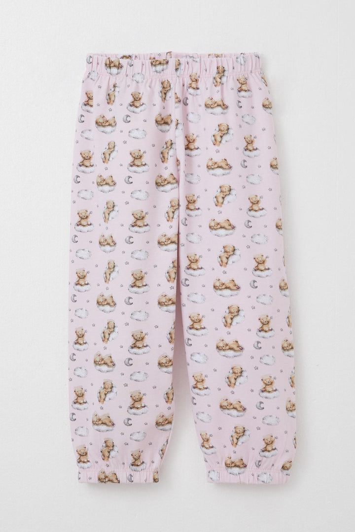 BRE Breeze Girl's Pajama Set Sky Themed Cute Bear Patterned 1-3 Years, Pink - Spokane Valley