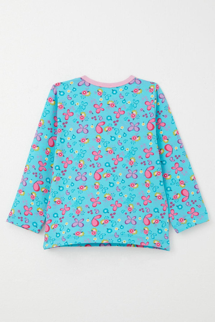 BRE Breeze Girl's Pyjama Set Butterfly Patterned 1-3 Years, Turquoise - Guadalajara
