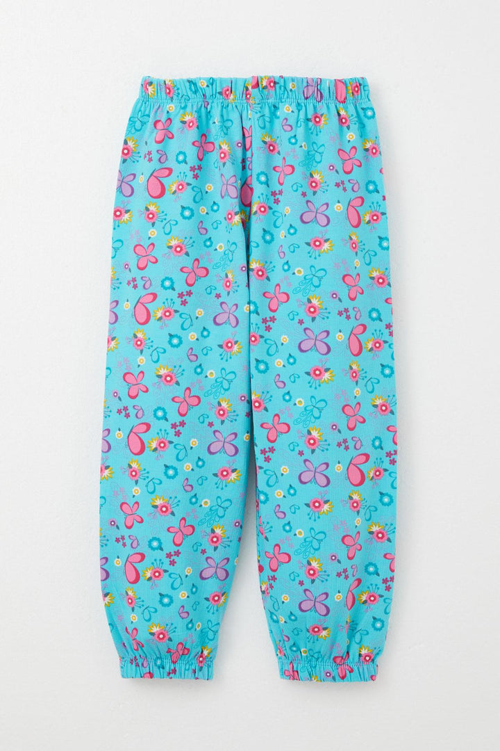 BRE Breeze Girl's Pyjama Set Butterfly Patterned 1-3 Years, Turquoise - Guadalajara
