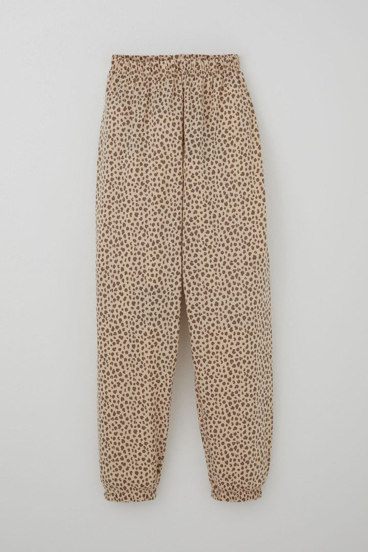 BRE Breeze Girl's Pyjama Set with Leopard Pattern, 4-8 Years, Beige - Hoogvliet