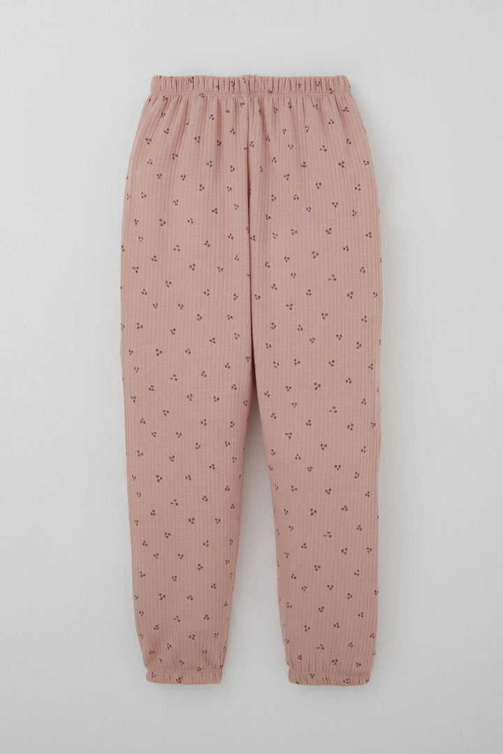BRE Breeze Kız Çocuk Pijama Takımı Minimal Mini Desenli 4-8 Yaş, Gülkurusu - Visalia