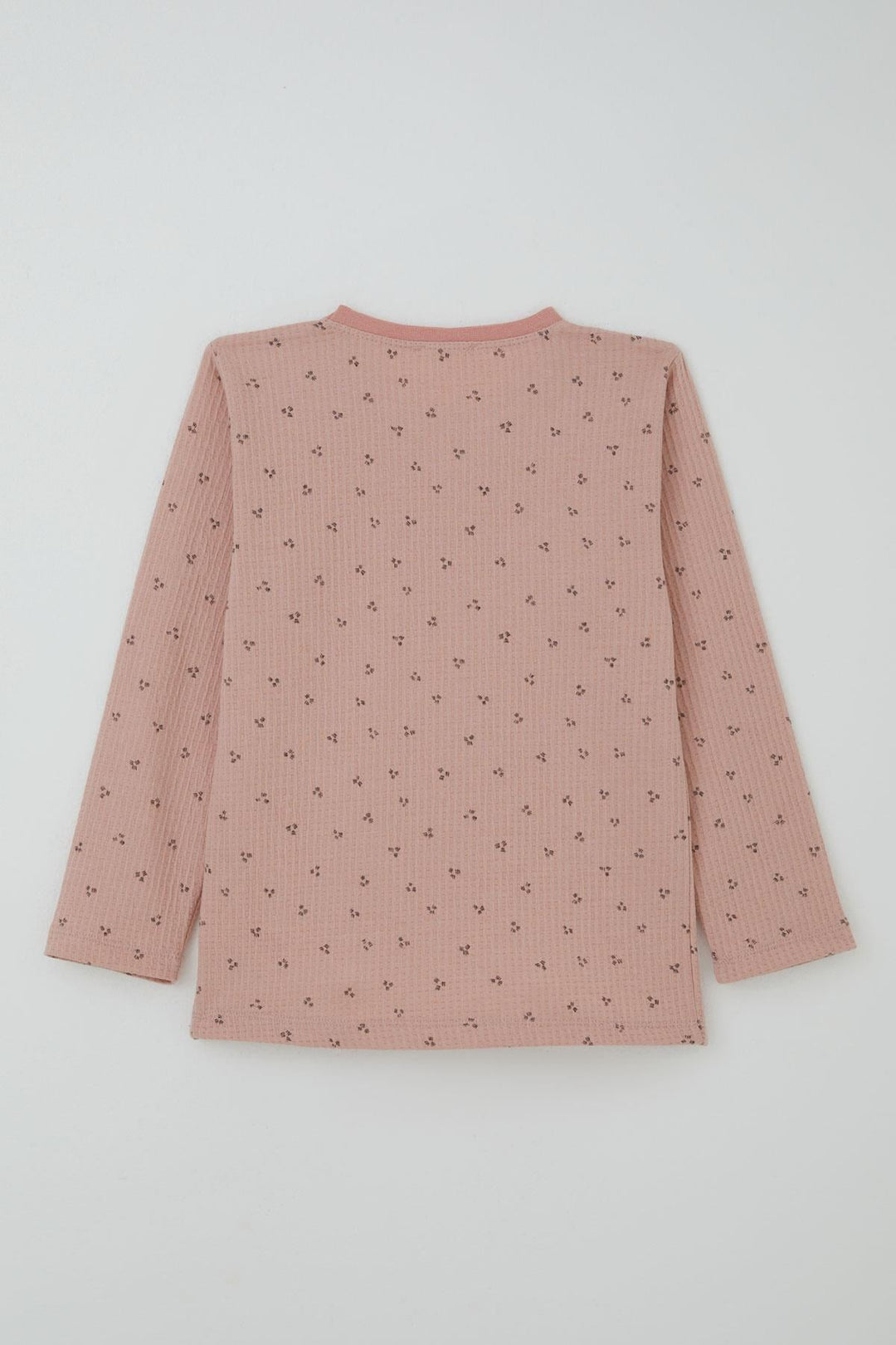 BRE Breeze Kız Çocuk Pijama Takımı Minimal Mini Desenli 4-8 Yaş, Gülkurusu - Visalia