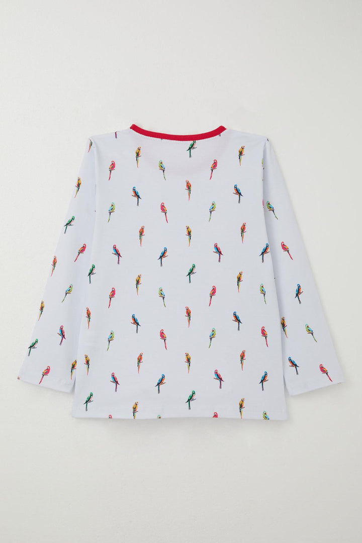 BRE Breeze Girl's Pajama Set Parrot Joy 92 Years, White - Dún Dealgan