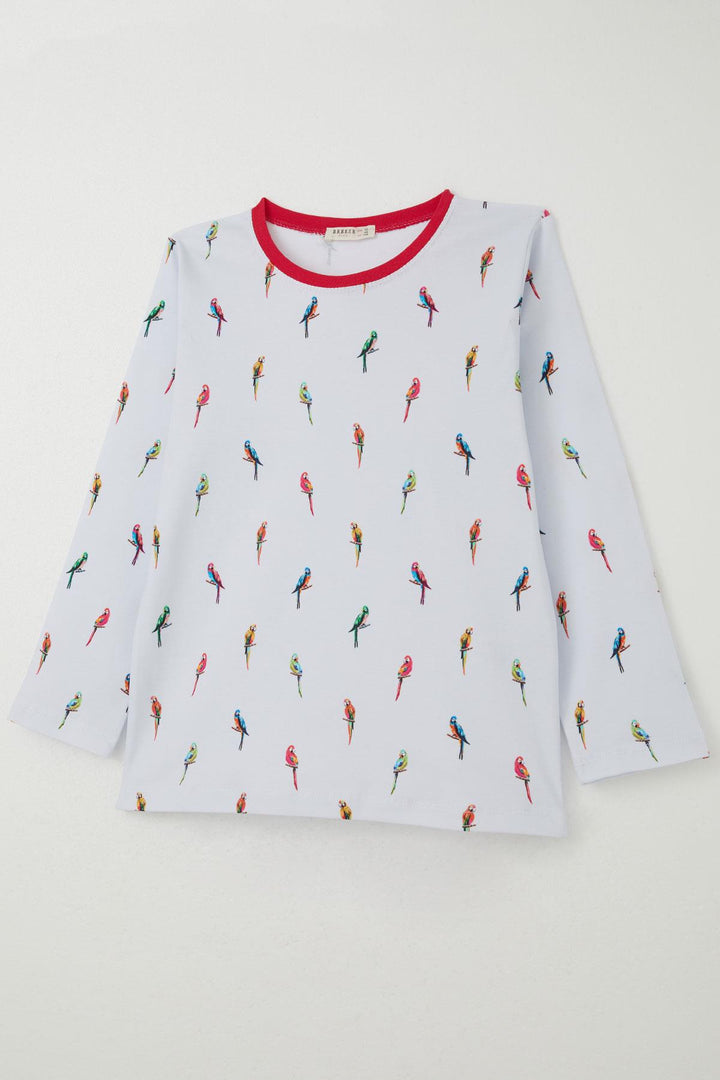BRE Breeze Girl's Pajama Set Parrot Joy 92 Years, White - Dún Dealgan