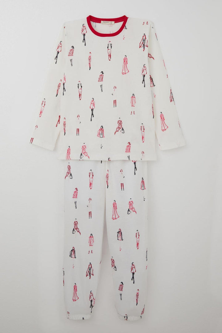 BRE Breeze Kız Çocuk Pijama Takımı Podyum Rüyası Moda Kızları 92 Yaş, Ekru - Guarda