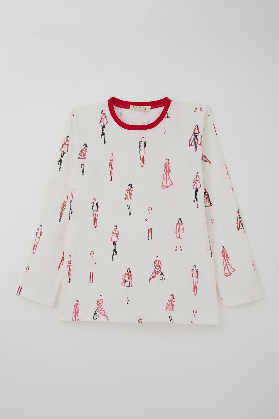 BRE Breeze Kız Çocuk Pijama Takımı Podyum Rüyası Moda Kızları 92 Yaş, Ekru - Guarda