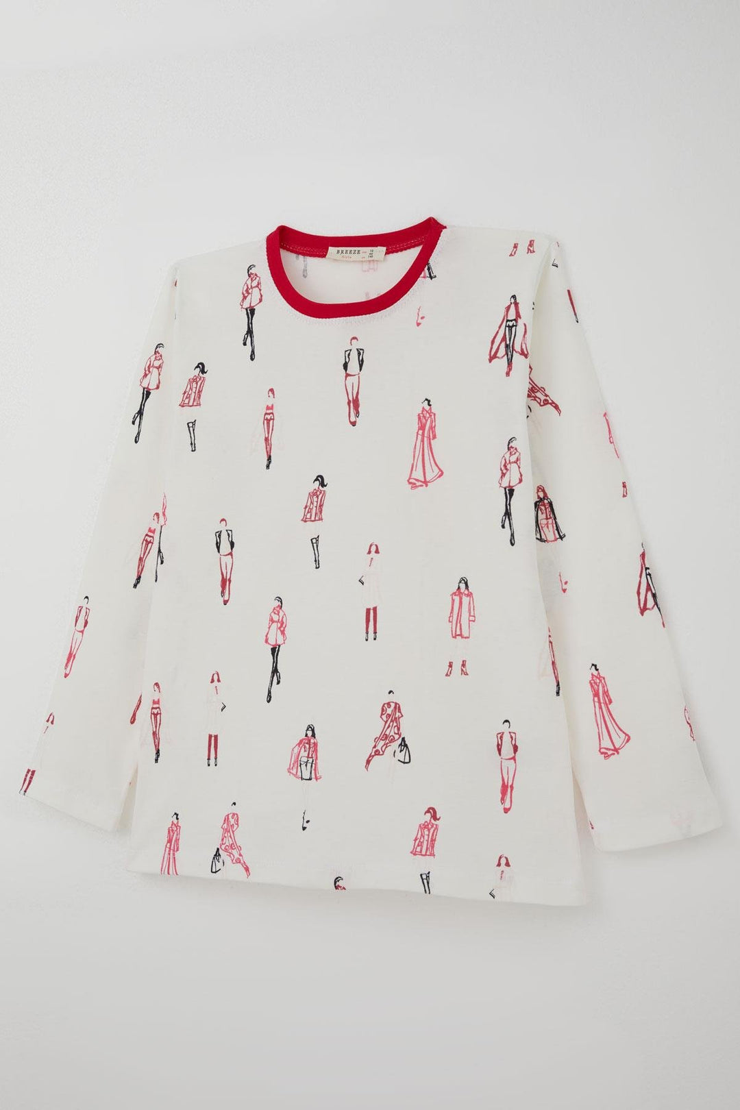 BRE Breeze Kız Çocuk Pijama Takımı Podyum Rüyası Moda Kızları 92 Yaş, Ekru - Guarda