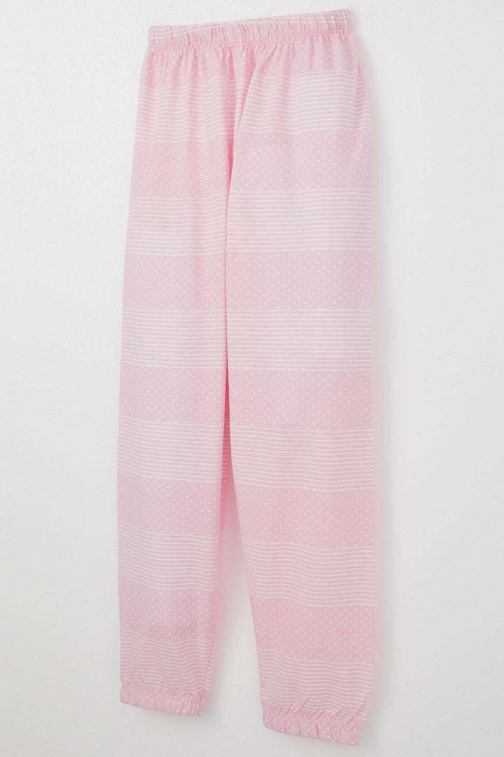 BRE Breeze Girl's Pajama Set with Polka Dot Pattern, 4-8 Years, Pink - Helmond