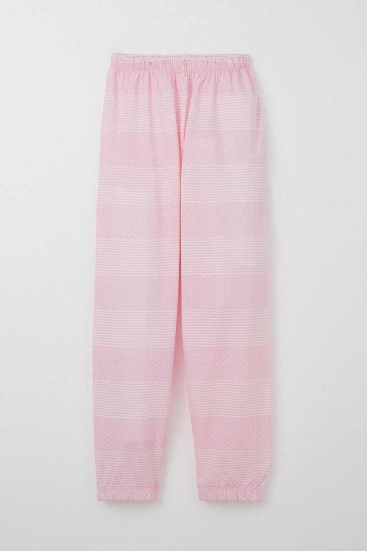 BRE Breeze Girl's Pajama Set with Polka Dot Pattern, 4-8 Years, Pink - Helmond