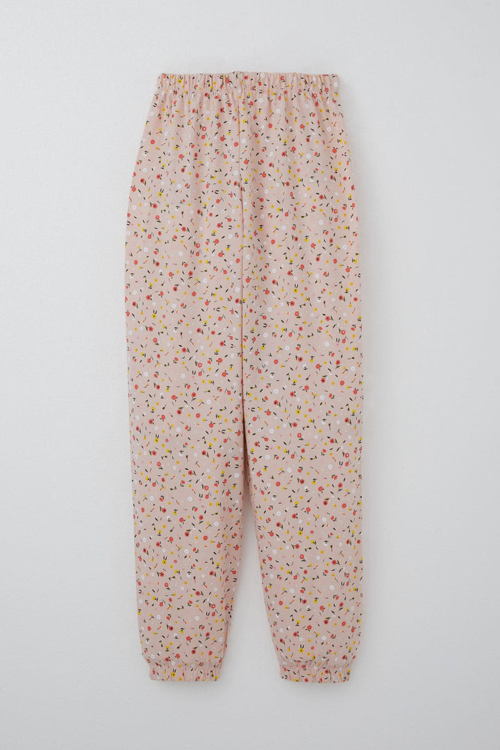 BRE Breeze Girl's Pajama Set Colorful Small Flower Patterned 4-8 Years, Powder - Tapachula
