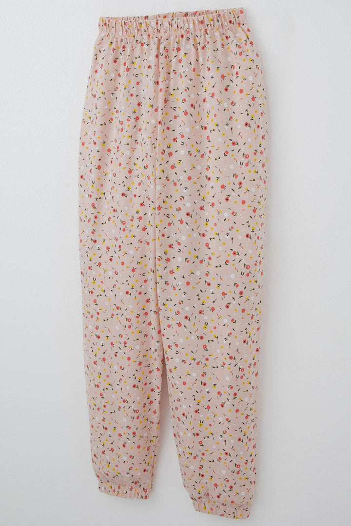 BRE Breeze Girl's Pajama Set Colorful Small Flower Patterned 4-8 Years, Powder - Tapachula