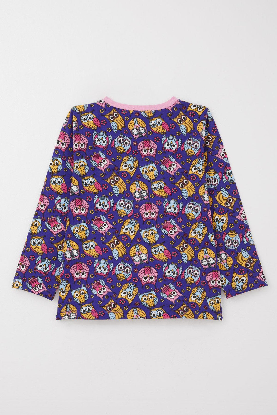 BRE Breeze Girl's Pajama Set Colorful Cute Owl Patterned 4-8 Years, Purple - Greenfield