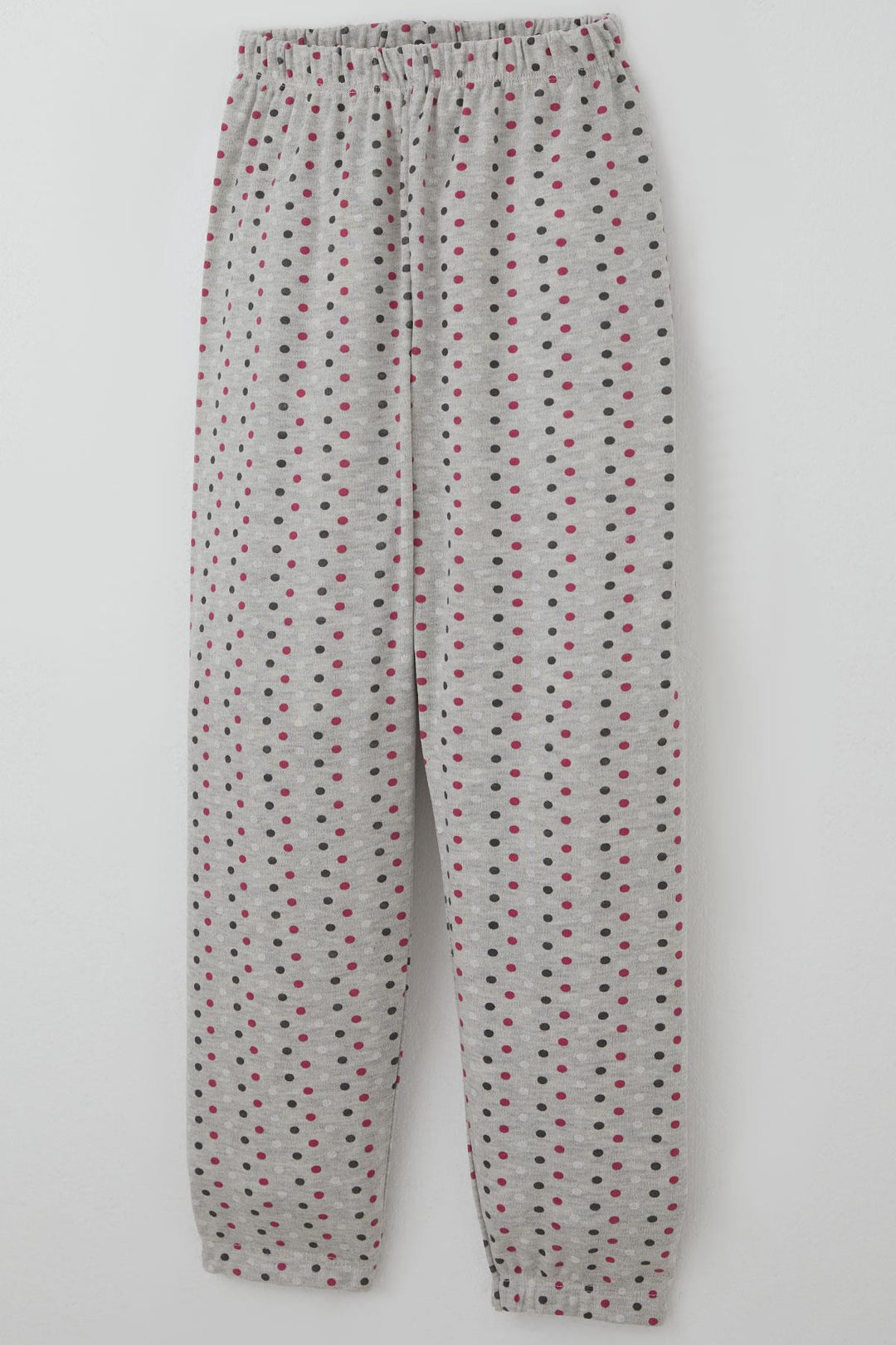 BRE Breeze Kız Çocuk Pijama Takımı Renkli Puantiye Desenli 4-8 Yaş, Açık Gri Melanj - Pesquería