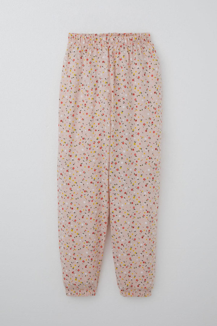 BRE Breeze Girl's Pajama Set Colorful Small Flower Patterned 4-8 Years, Powder - Tapachula