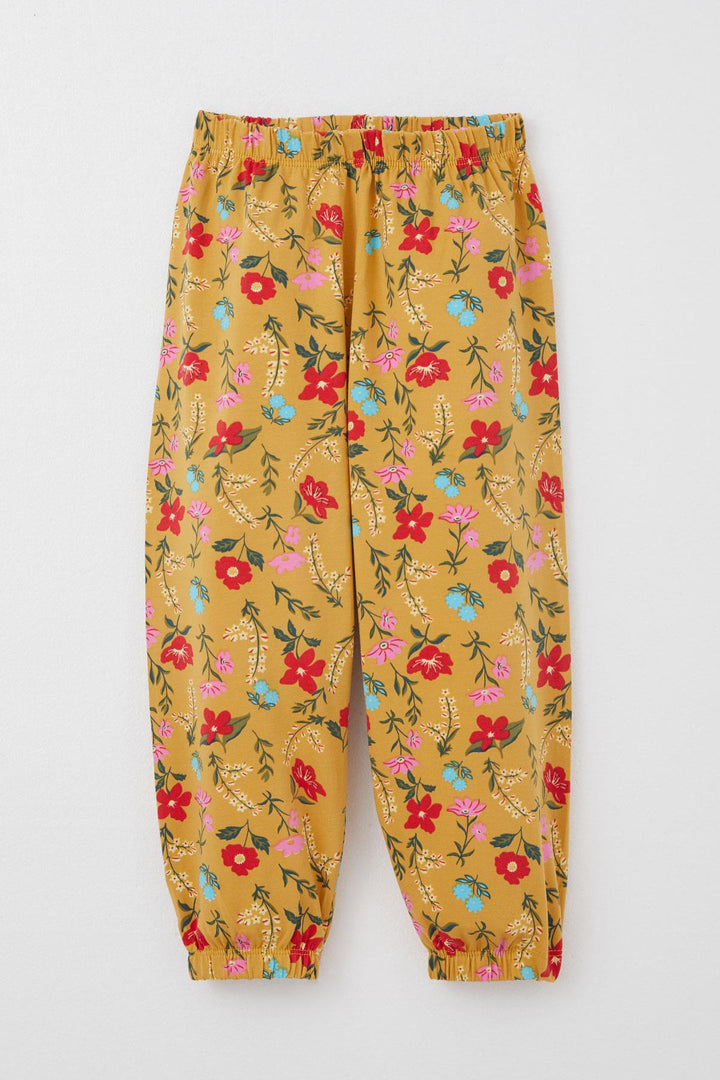 BRE Breeze Girl's Pajama Set Colorful Flower Patterned 1-3 Years, Mustard Yellow - Clacton-on-Sea