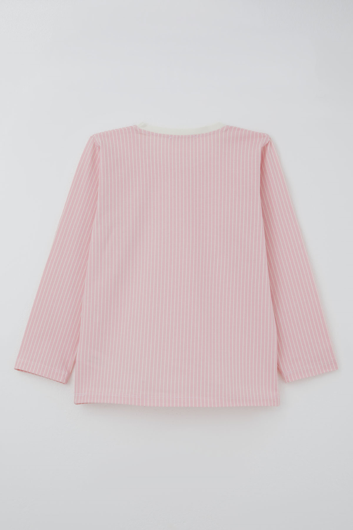 BRE Breeze Kız Çocuk Pijama Takımı Rüya Çizgili 4-8 Yaş, Pembe - Azzano