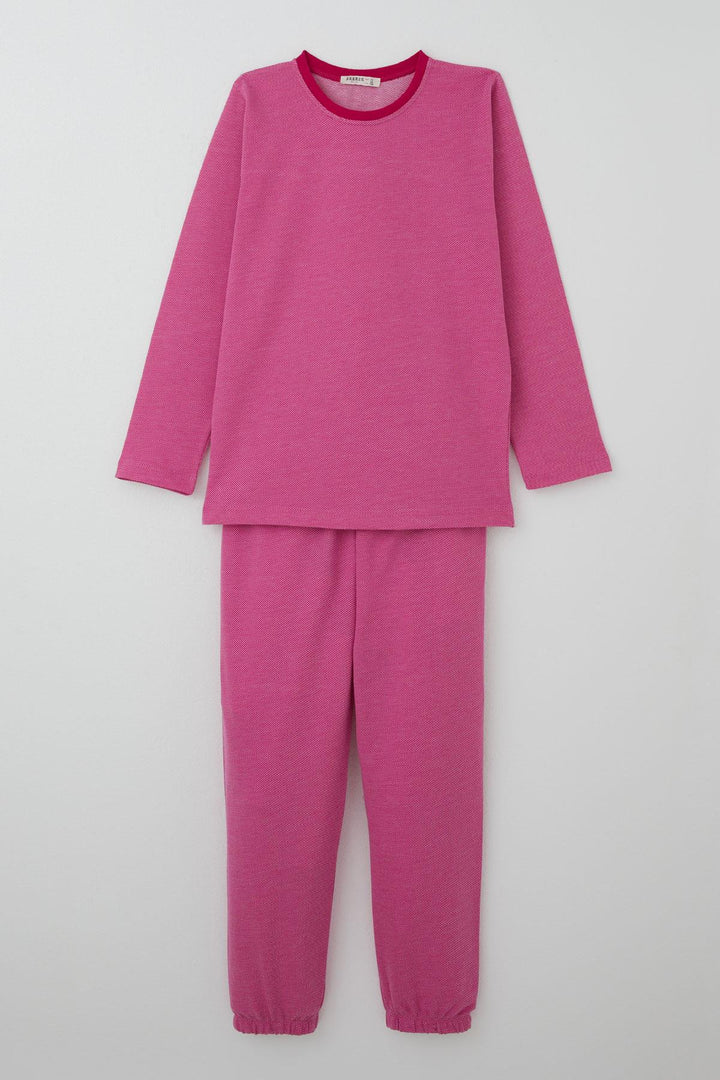 BRE Breeze Girl's Pyjama Set with Diagonal Stripe Pattern, 92 Years, Pink - Fair Oaks
