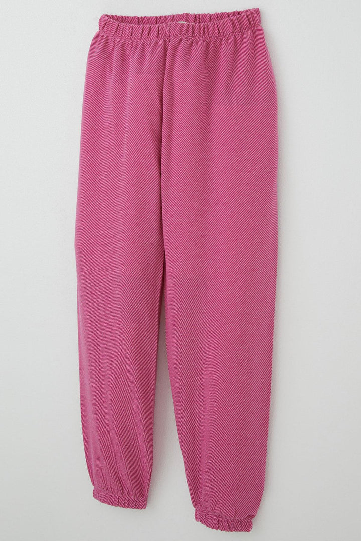 BRE Breeze Girl's Pyjama Set with Diagonal Stripe Pattern, 4-8 Years, Pink - Collado-Villalba