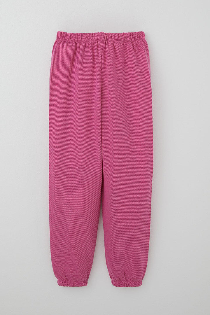 BRE Breeze Girl's Pyjama Set with Diagonal Stripe Pattern, 4-8 Years, Pink - Collado-Villalba