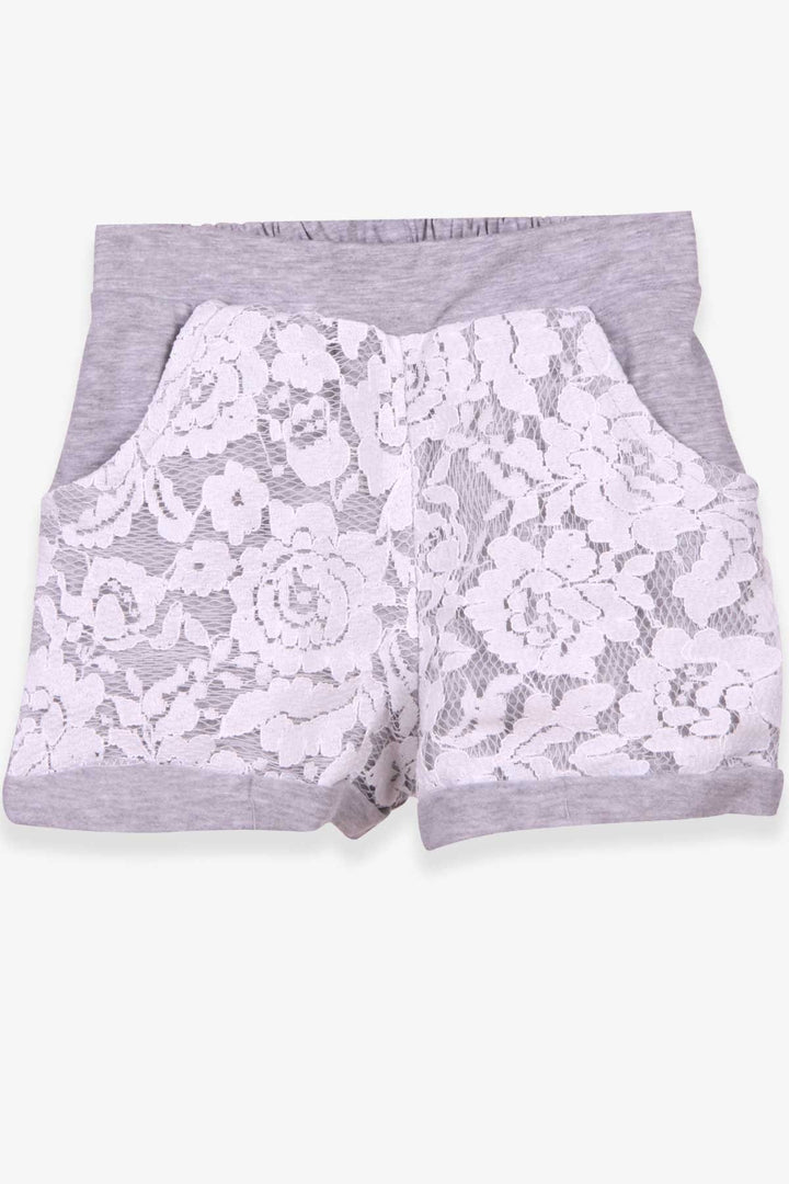 BRE Breeze Girl's Shorts Floral Lacy 62 Years, Grey Melange - Grimsby
