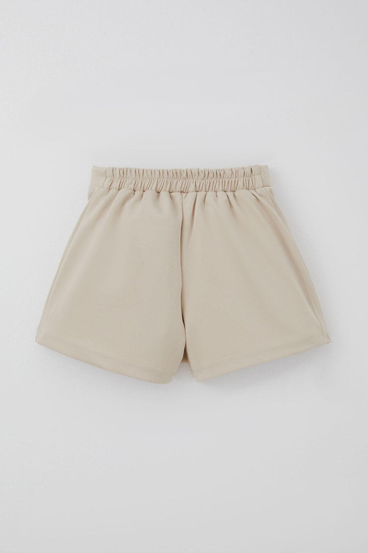 BRE Breeze Kız Çocuk Şort Etek Cep Kapağı Detaylı Düğme Aksesuarlı 62 Yaş, Taş - Frankenthal