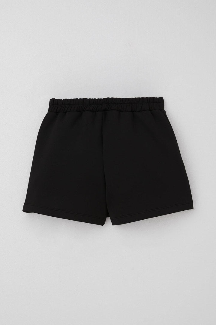 BRE Breeze Girl Child Shorts Skirt with Pocket Flap Detail Button Accessory 62 Years, Black - San Jacinto