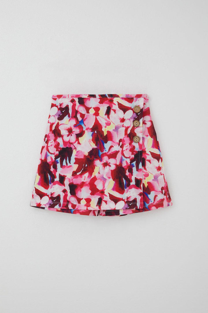 BRE Breeze Girl Child Shorts Skirt with Flower Pattern Button Accessory 62 Years, Mixed Color - Lansing