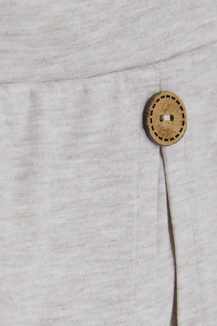 BRE Breeze Girl Child Shorts Skirt Button Accented 3-7 Years, Beige Melange - Eastpointe