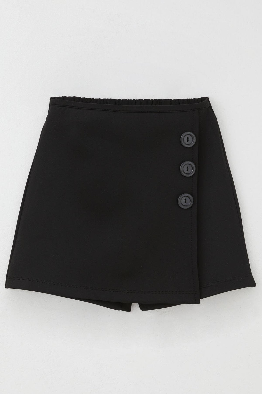 BRE Breeze Girl Child Shorts Skirt with Button Accessories Elastic Waist 62 Years, Black - Boulder