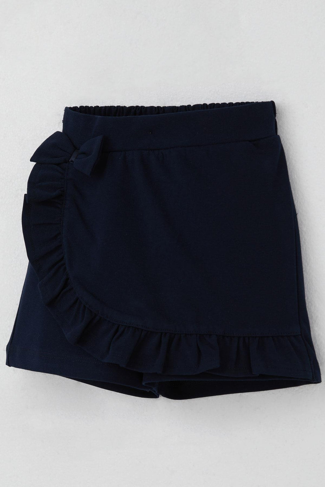 BRE Breeze Girl Child Shorts Skirt with Bow Accessory Frilly 3-8 Years, Navy Blue - Randolph