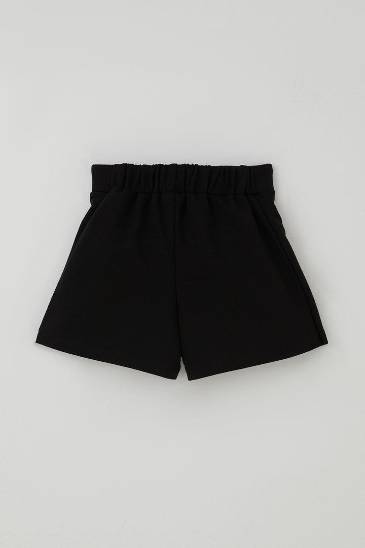 BRE Breeze Girl Child Shorts Skirt with Bow Accessory Elastic Waist 3-7 Years, Black - Pantin