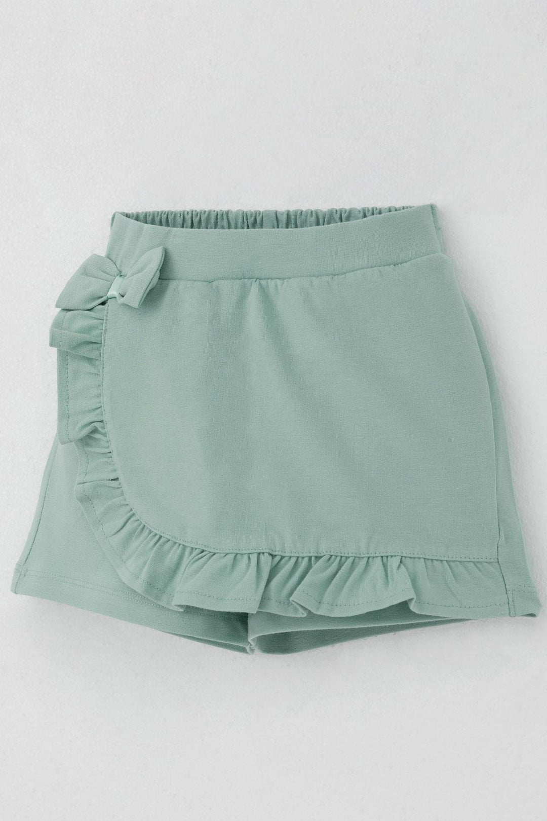 BRE Breeze Girl Child Shorts Skirt with Bow Accessory Frilly 3-8 Years, Aqua Green - Santa María Atzompa