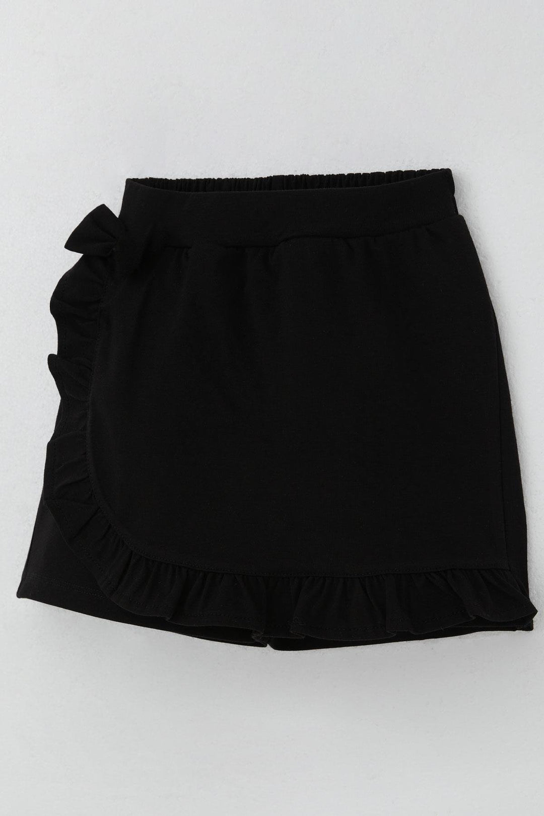 BRE Breeze Girl Child Shorts Skirt with Bow Accessory Frilly 60 Years, Black - Ourém