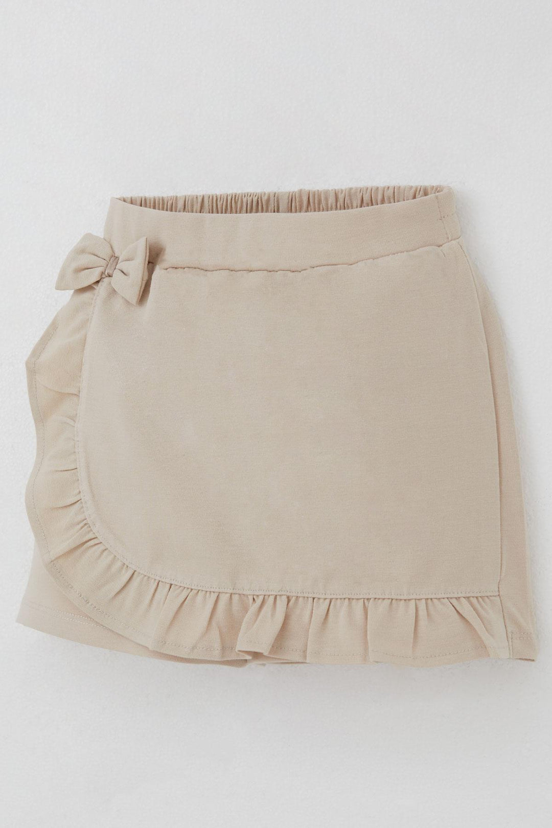 BRE Breeze Girl Child Shorts Skirt with Bow Accessory Frilly 60 Years, Beige - Santa Cruz
