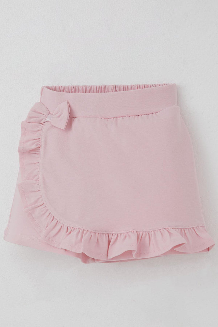 BRE Breeze Girl Child Shorts Skirt with Bow Accessory Frilly 3-8 Years, Pink - Groningen